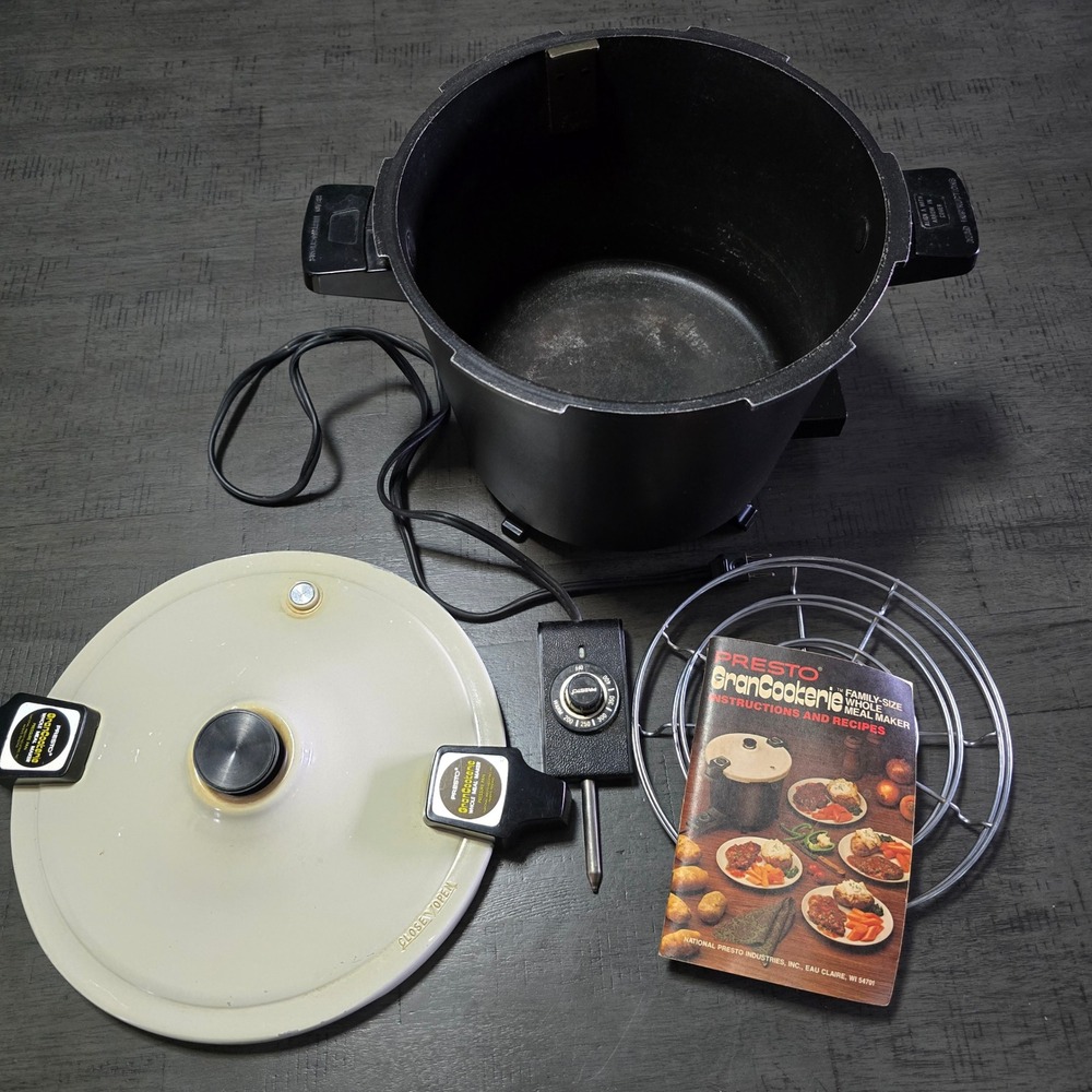 Vintage Presto GranCookerie Whole Meal Maker Electric Pressure Cooker 6 Qt